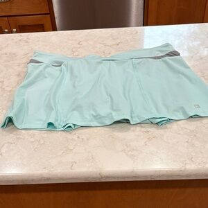 Fila Light green and Gray Women's tennis skirt